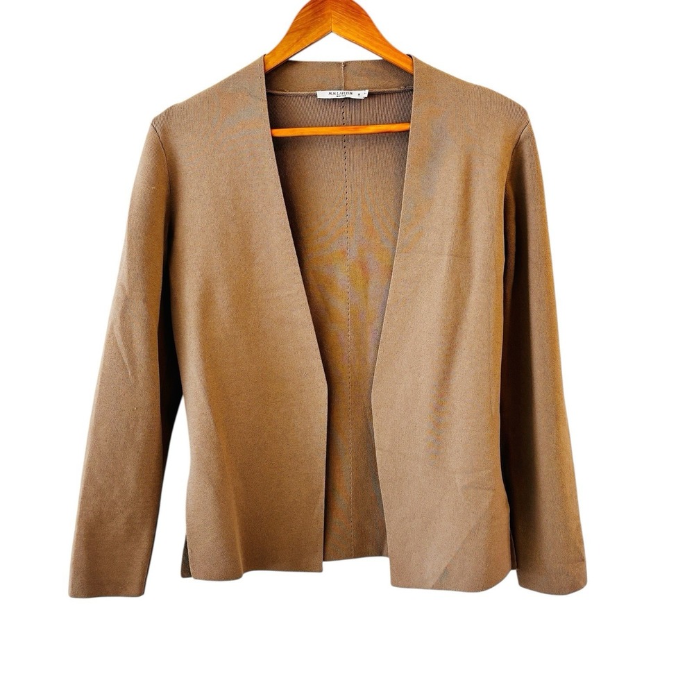Classic Open-Front Women’s Cardigan Sweater in Camel